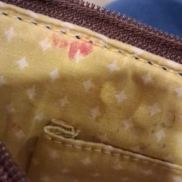 FOSSIL Vintage Key-Per Floral Crossbody Bag PVC Coated Textile Cow Leather - Picture 9 of 9